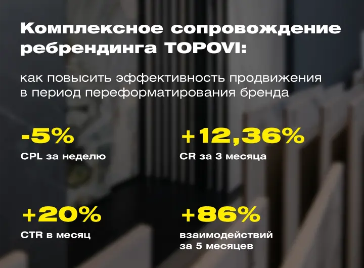 Как обеспечить рост ключевых показателей продвижения во время ребрендинга: кейс TOPOVI
