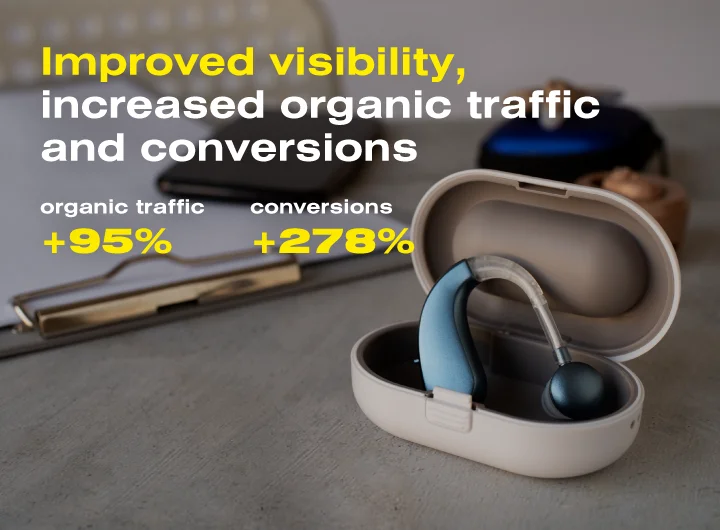 Case: SEO optimization of the website of hearing aid centers and hearing aid sales