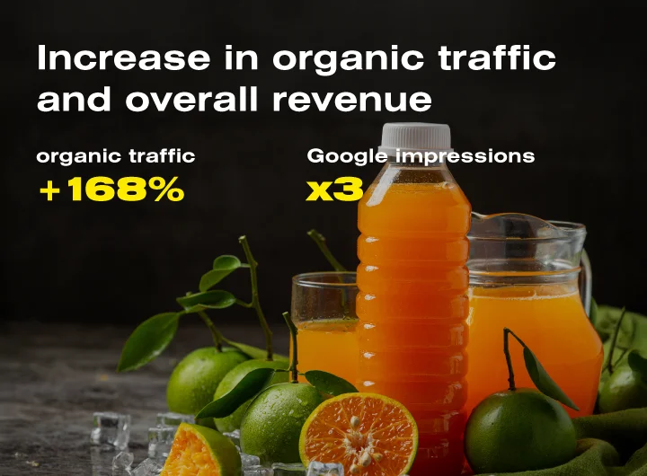 Case: SEO optimization of an online store of natural drinks