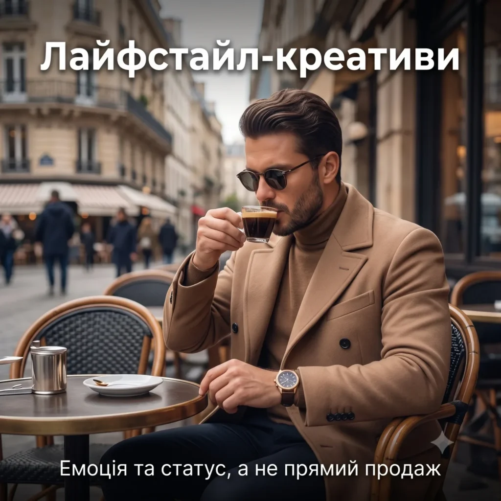 Лайфстайл-креатив с демонстрацией продукта
